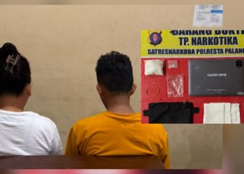 TAF (36) dan A (29) beserta barang bukti. (Ist)