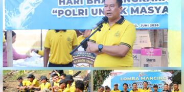 Serba - serbi Lomba Mancing Hari Bhayangkara ke-80 yang diselenggarakan Polres Bartim, Jumat (26/6/2026). (Ist)