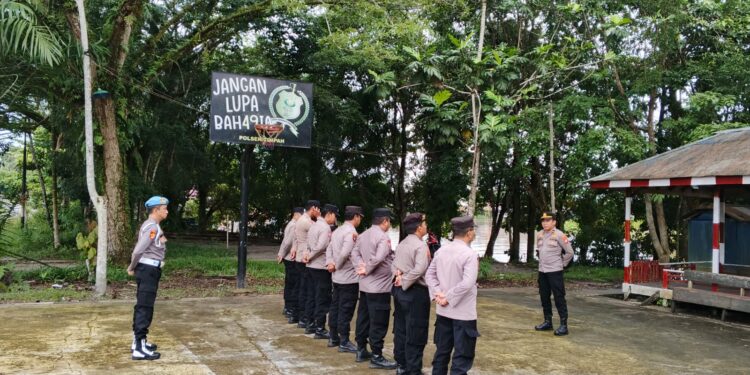 Pelaksanaan Apel pagi Polsek Timpah, Selasa (2/6/2026). (Ist)
