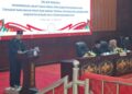 Juru bicara Fraksi PKS, Fitriadi, menyampaikan pandangan Raperda Pertanggungjawaban Pelaksanaan APBD TA 2025, Jumat (5/6/2026).