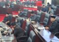 Jajaran DPRD Murung Raya, yang dengan seksama mengikuti Rapat Paripurna Ke-2 Masa Sidang II Tahun 2026, Jumat (5/6/2026).