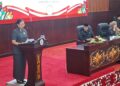 Juru bicara Fraksi PDI Perjuangan, Kabik Amaz Jashika, menyampaikan ketika menyampaikan pandangannya terhadap Raperda Pertanggungjawaban APBD TA 2025, Jumat (5/6/2026).