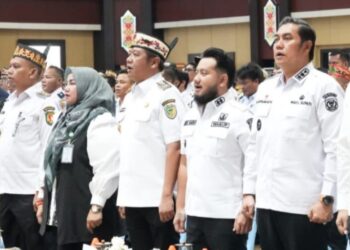 Wabup Barito Utara Felix Sonadie Y. Tingan, menghadiri Rakerda APDESI Kalteng, Rabu (10/6/2026).