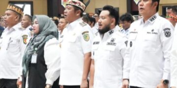 Wabup Barito Utara Felix Sonadie Y. Tingan, menghadiri Rakerda APDESI Kalteng, Rabu (10/6/2026).