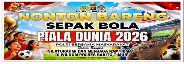 Nobar Polsek Dusun Timur.