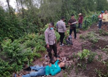Penemuan jenazah Sutarman (51), di kebun buah naga Kelamangan, Minggu (15/6/2026).
