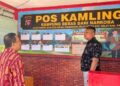 Kasat Resnarkoba Polres Kapuas, AKP Budi Utomo, yang terjun langsung melakukan pengecekan posko anti narkoba di Kampung Bebas Narkoba Kelurahan Selat Utara, Kamis (18/6/2026).