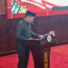 Juru Bicara Fraksi PKB, Mahyono, saat menyampaikan pandangan umum fraksi dalam Rapat Paripurna DPRD Murung Raya yang membahas usulan perubahan struktur perangkat daerah, Selasa (23/6/2026).