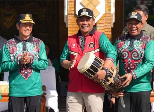 Bupati Barito Utara, H. Shalahuddin, didampingi Wabup Felix Sonadie Y Tingan, dalam pembukaan FBIMBT 2026, Rabu (24/6/2026).
