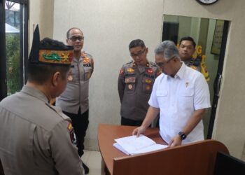 Karo RB Srena Polri Brigjen Pol Ano Munarto, ketika melakukan verifikasi lapangan.