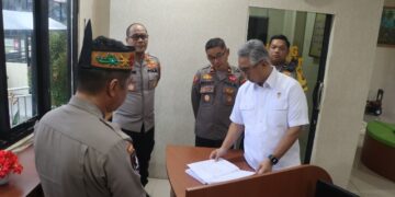Karo RB Srena Polri Brigjen Pol Ano Munarto, ketika melakukan verifikasi lapangan.