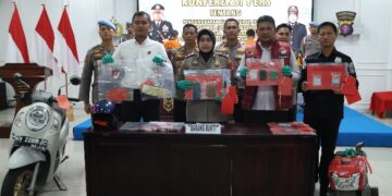 Waka Polres Kapuas Kompol Susilowati, beserta jajaran dalam press release, Senin (29/6/2026).