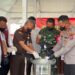 Kapolres Lamandau AKBP Joko Handono, dalam pemusnahan barang bukti sabu usai press release pengungkapan kasus, Senin (26/6/2026).
