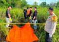 Polisi melakukan olah TKP temuan Jenazah tanpa identitas di Sabangau, Selasa (30/6/2026). (Ist)