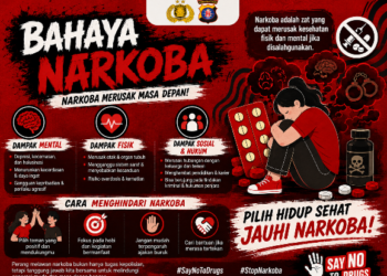 Pamflet dampak nsrkotika Satresnarkoba Polres Kapuas.