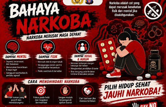Pamflet dampak nsrkotika Satresnarkoba Polres Kapuas.