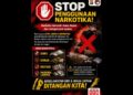 Pamflet stop penyalahgunaan narkoba.
