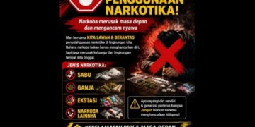 Pamflet stop penyalahgunaan narkoba.