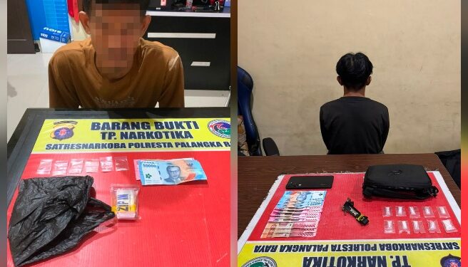 FA (39) dan M (38) beserta barang bukti.