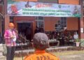 Bupati Bartim M. Yamin ketika menyampaikan sambutan dalam Pelatihan Penanggulangan Kebakaran dan Evakuasi Darurat bagi Relawan Tanggap Darurat di Tamiang Layang, Kamis (23/7/2026).