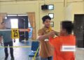 Adegan rekontruksi pembunuhan yang ada di Kecamatan Tewah, Senin (29/6/2026). (Ist Humas)