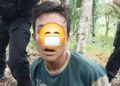Terduga pelaku berinisial B yang telah diamankan.