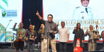 Bupati Barito Utara, H. Shalahuddin, dalam penutupan BATARA Expo 2026, Jumat (5/7/2026).
