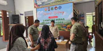 Jajaran Satresnarkoba Polres Kapuas, dalam pengecekan posko, Selasa (7/7/2026).