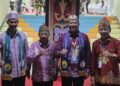 Wabup Barito Utara, Fekix Sonadie Y. Tingan (dua dari kiri) menghadiri pembukaan Sinode XXV di Puruk Cahu, Selasa (7/7/2026) malam.