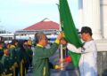 Bupati Barito Utara, H. Shalahuddin, melepas kontingen O2SN, Minggu (12/7/2026).