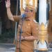 Bupati Barito Utara, H. Shalahuddin, memimpin Apel Pagi di Kantor Bupati Barito Utara, Senin (13/7/2026).