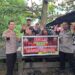 Personel Polsek Bukit Batu, saat sosialisasi karhutla, Senin (13/7/2026). (Ist)