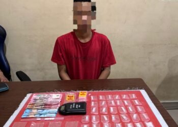 MZ alias IJAI (27) beserta barang bukti.