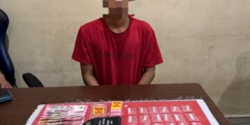 MZ alias IJAI (27) beserta barang bukti.