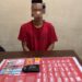 MZ alias IJAI (27) beserta barang bukti.