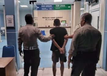 Pria berinisial A (25) yang berhasil diamankan usai mengamuk. (ist)