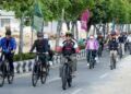 mengikuti kegiatan Car Free Day (CFD) dan Gowes Bersama yang digelar Pemerintah Kabupaten Barito Utara, Minggu (19/7/2026).