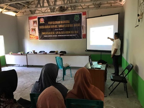 Sosialisasi penyuluhan narkoba oleh Satresnarkoba Polres Kapuas, Senin (20/7/2026).