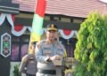 Kapolres Bartim AKBP Eddy Santoso, memimpin Apel Aman Nusa II Antisipasi Karhutla, Selasa (21/7/2026).