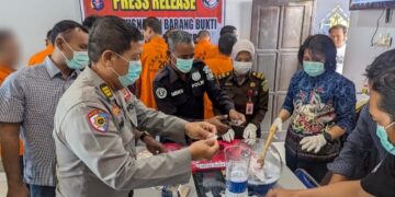 Pemusnahan barang bukti sabu dan obat terlarang, Kamis (23/7/2026). (ist)
