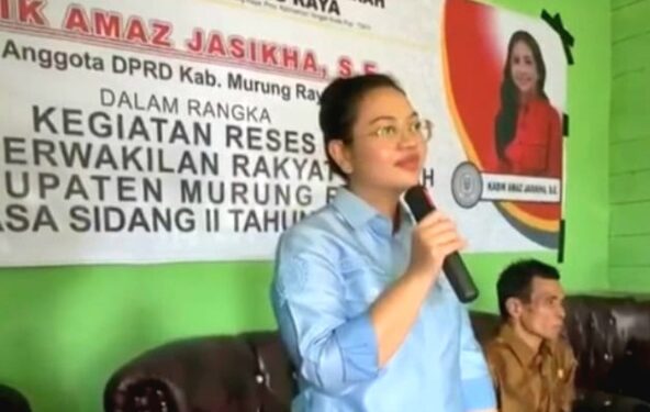 Anggota DPRD Kabupaten Murung Raya Kabik Amaz Jasikha, menyerap berbagai aspirasi masyarakat saat melaksanakan Reses Masa Persidangan II Tahun 2026 di Desa Olung Soloi, Kecamatan Tanah Siang.