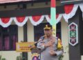 Kapolres Bartim AKBP Eddy Santoso, memimpin apel pagi, Selasa (28/7/2026). (ist)
