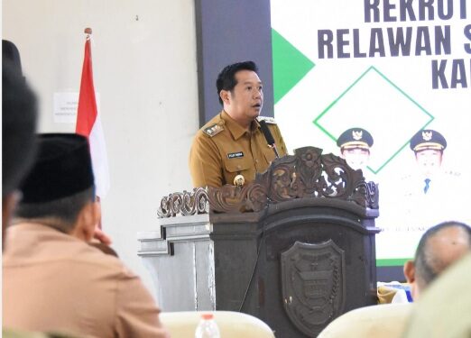 Wabup Barito Utara, Felix Sonadie Y. Tingan, memberikan arahan pada pembukaan pelatihan TAGANA, Selasa (28/7/2026).