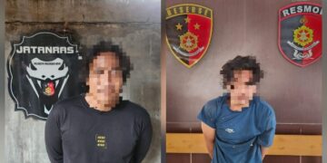 Pelaku M (28) dan S (28).