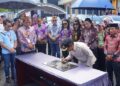 Ketua DPRD Kabupaten Murung Raya, Rumiadi, menghadiri peresmian Aula Christian Center yang berada di Kawasan Gereja Elioteria Christian Center, Puruk Cahu, Rabu (8/7/2026).
