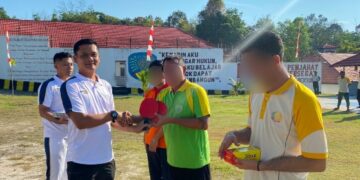 Kepala Rutan Tamiang Layang, Agung Novarianto, membuka kegiatan pekan olahraga untuk warga binaan, Sabtu (1/8/2026). (ist)