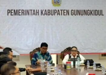 Bupati Barito Utara, H. Shalahuddin, ketika berdialog dalam kaji tiru ke Pemkab Gunungkidul, Rabu (5/8/2026). (ist)