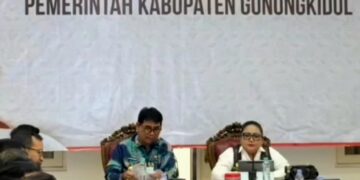 Bupati Barito Utara, H. Shalahuddin, ketika berdialog dalam kaji tiru ke Pemkab Gunungkidul, Rabu (5/8/2026). (ist)