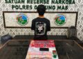 AM (24) dan barang bukti yang diamankan.
