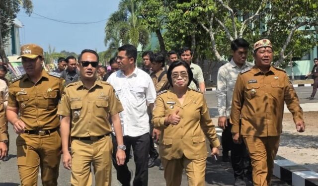 Wabul Barito Utara, Felix Sonadie Y. Tingan (kanan), menghadiri HUT ke-1 Kodam XXII/Tambun Bungai di Palangka Raya, Senin (10/8/2026).